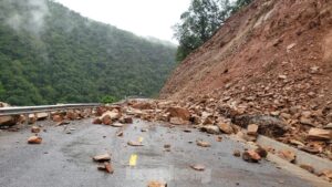 Mountain roads are prone to landslides