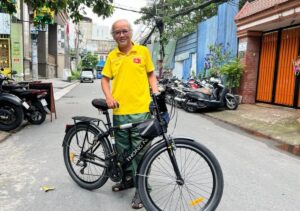 old man cycling