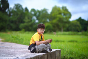 Khoa enjoyed the fresh air of the Mekong Delta